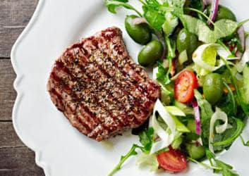 Salat mit Steak